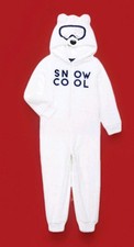 Dream Big Peace Out Boys Snow Cool Polar Bear Pajamas One Piece Kids Size 6-7