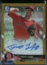 2018 Bowman Chrome 1st Bowman Gold Shimmer Refractor /50 Travis Lakins #CPA-TL