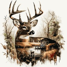 Paint by Numbers Kit for Adults Beginner,Deer Easy Paint by Number Kits Canvas..