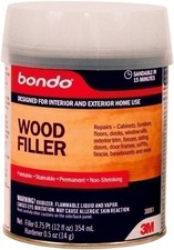 3M Bondo Wood Filler 12 OZ Can with Hardener Pint 