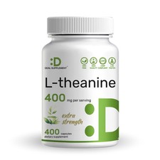 L-Theanine 400mg, 400 Capsules   Extra Streng...
