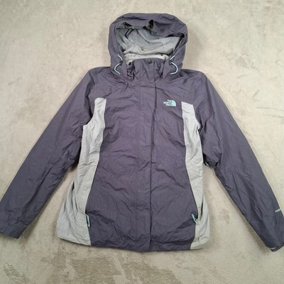 The North Face Jacke Damen M grau HyVent 3in1 wasserdicht Kapuze Mantel Wandern