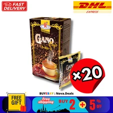20 X Gano Excel Cafe 3 in 1 Coffee Ganoderma Reishi Halal (20 sachets)