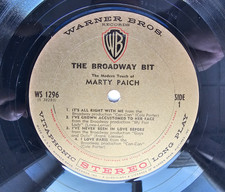Marty Paich The Broadway Bit WS 1296 Tested VG Cool Jazz 1959 Vinyl Warner Bros Marty Paich The Broadway Bit WS 1296 Tested VG Cool Jazz 1959 Vinyl Warner Bros