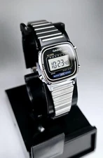 Casio Digital Ladies Watch Classic Silve Tone LA670WA-1 LA670W LA670 SILVER TONE