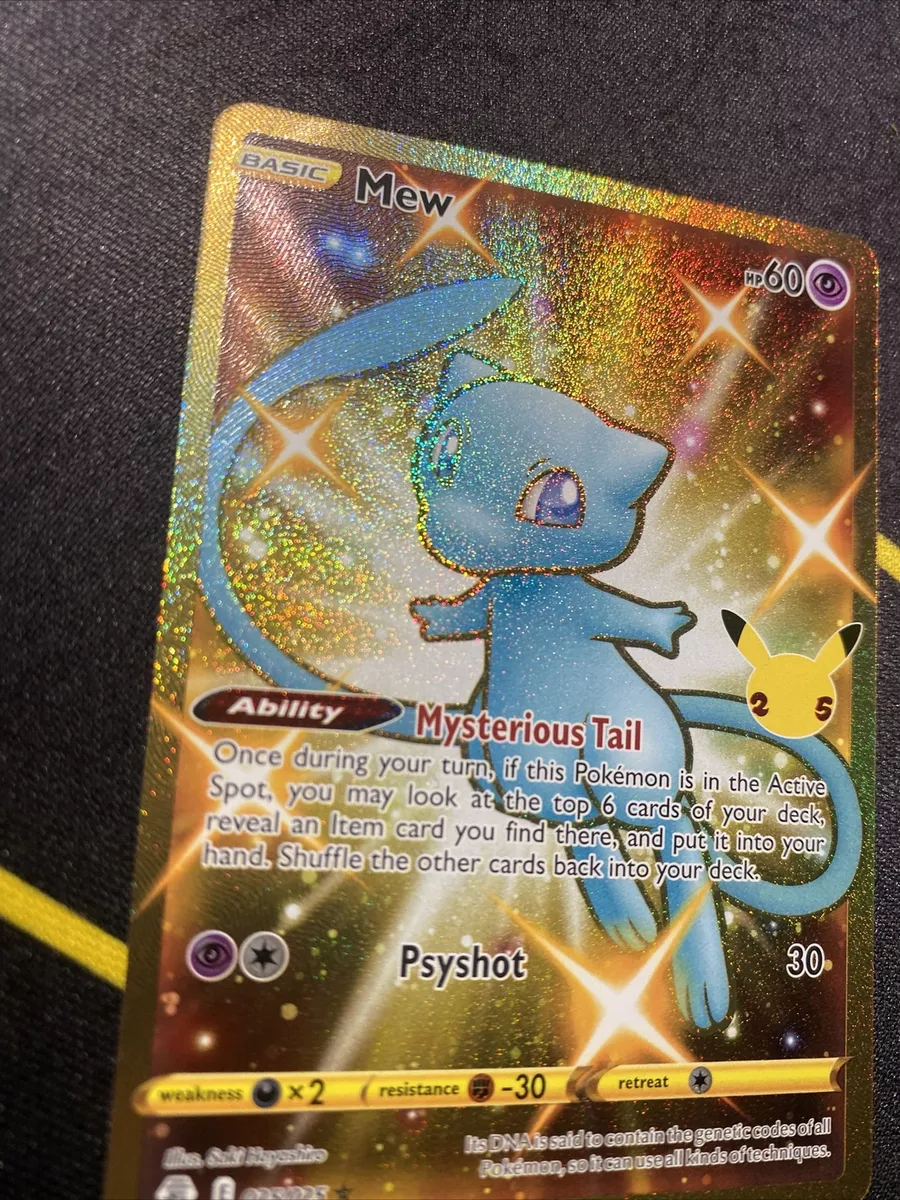 Shiny Mew 025/025 Secret Pokemon Celebrations NM