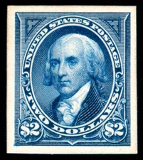 momen: US Stamps #262P4 PLATE PROOF ON CARD LOT #71583*