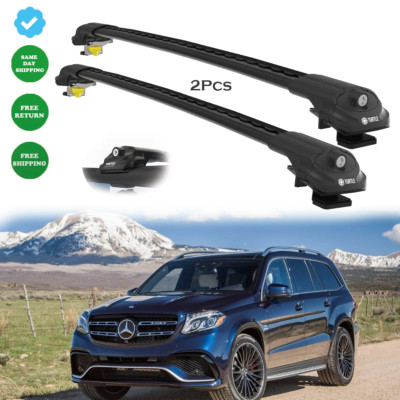 For Mercedess GL-CLASS X166 2013-2019 Black Cross Bars Roof Rack Easy Install 2x