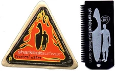 Sharkbaitsurfwax 85 gr bar TROPICAL surfboard wax surfwax & FLEXCOMB 