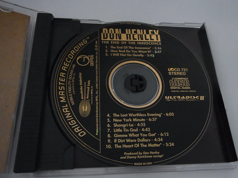 Don Henley / The End of the Innocence MFSL CD ( 24 Karat Gold ) USA - Bild 3 von 3