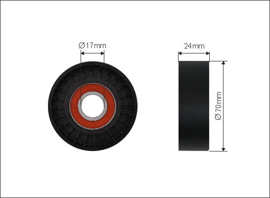CAFFARO 289-00 Tensioner Pulley, V-ribbed belt for SKODA
