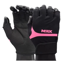 Women Weight lifting Gloves Extra Grip Palm Protection Half Finger Anti Slip