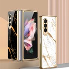 Etui na telefon Luksusowe szkło platerowane Etui ochronne Case Cover do Samsung Galaxy Z Fold 3