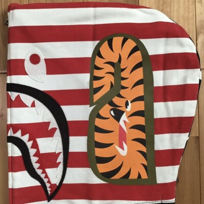 BAPE Stars and Stripes Shark Full Zip Hoodie Black A Bathing Ape