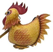 Chicken Genuine Leather Handmade Crafted Animal Coin Purse Wristlet Wallet