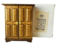 Concord Miniatures Dollhouse Wood Armoire with Drawers Hangers New in Box