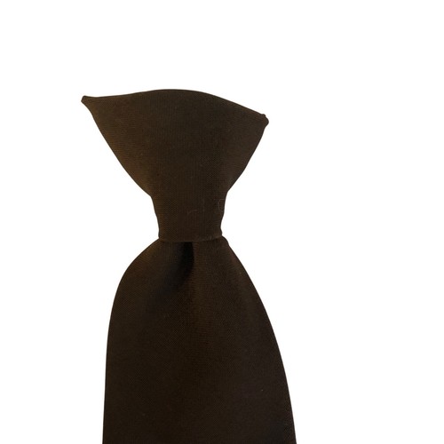 Giovanni Brown Clip On Tie Mens 18in Necktie Accessory Office Work Formal Gift - Picture 3 of 6