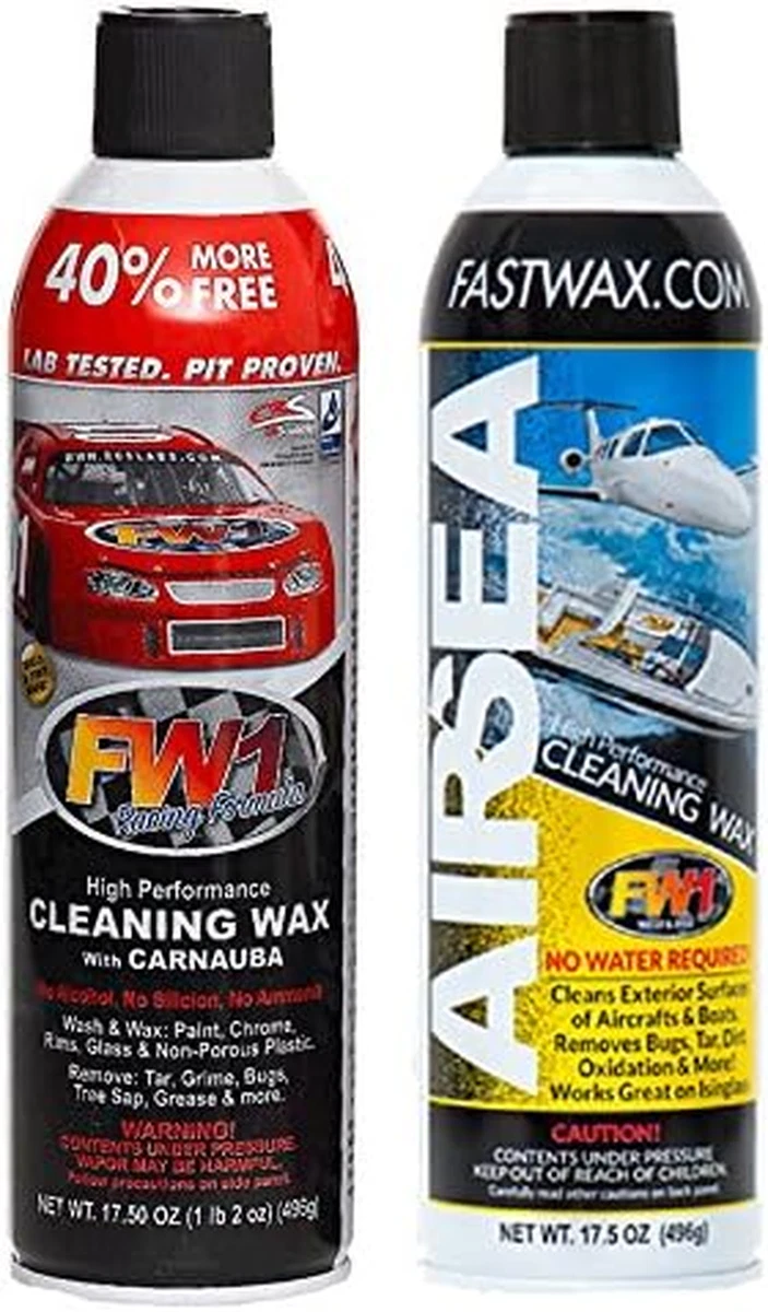 FW1 Wash & Wax Polish with Carnauba AIR & SEA Waterless Cleaning Wax Fast  Wax (1