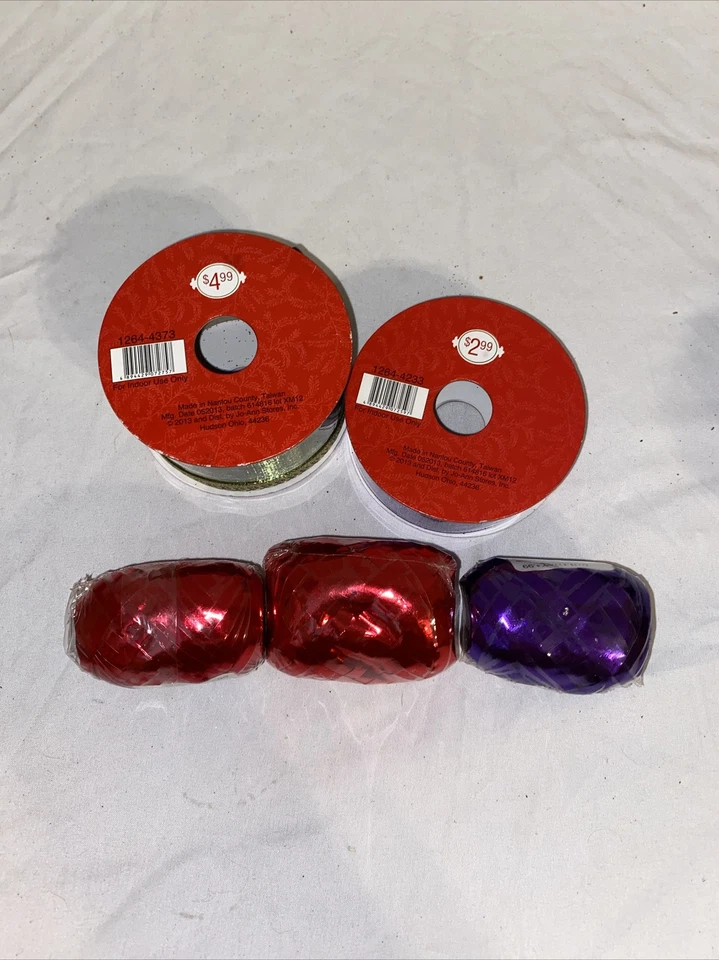 Holiday Inspirations Ribbon Roll Lot Of 5 - Image 3 of 4