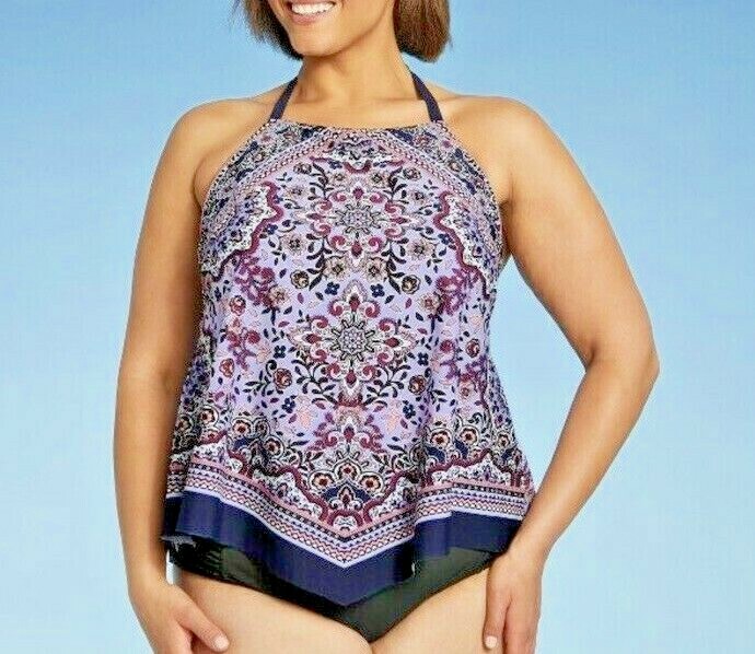 Women's Paisley Tankini Swimsuit Top by KONA SOL