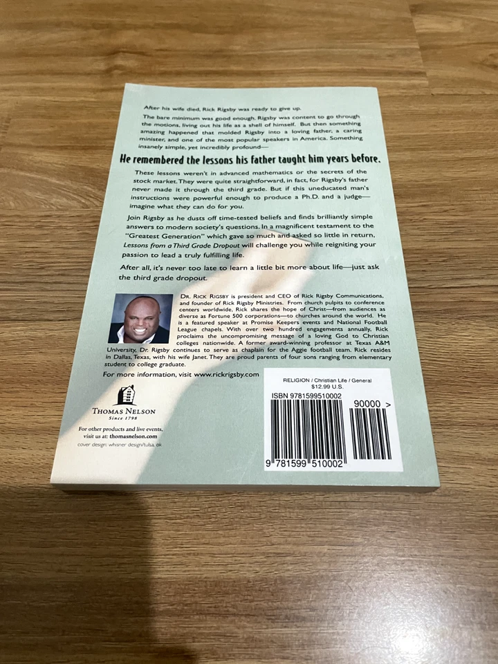 Lessons From a Third Grade Dropout by Rick Rigsby (Paperback, 2006) - image 2 of 4