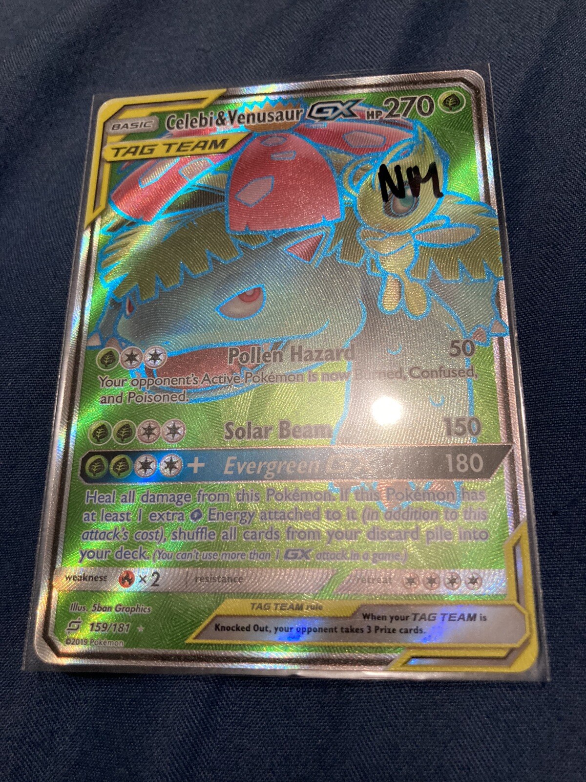 Celebi & Venusaur GX 159/181 Full Art Team Up Pokémon Card NM | eBay