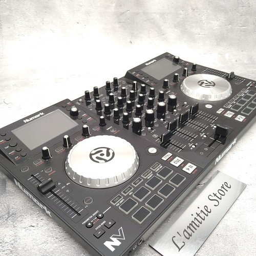 Numark NV 4-Deck Dual-Display USB DJ Controller Turn Tabletop Japón Negro Raro - Imagen 8 de 17