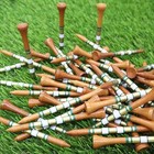 Striped Wood Golf Tees Premium Wooden 2 3/4" Value 50 Pack Durable Brown Color — photo 7