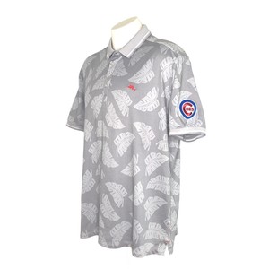 Tommy Bahama Chicago Cubs Polo Shirt XXL Baseball Pima Cotton Blend Gray Flaw | eBay