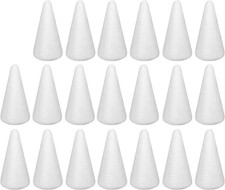 20-Pack 2.08 X 3.7In Craft Foam Tree Cones for DIY Arts and Crafts