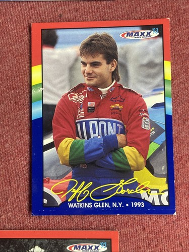 Jeff Gordon #24 NASCAR 1993, lotto di 6 carte - quasi nuove e carta d'identità fan - Foto 6 di 10
