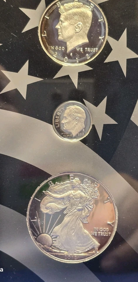 2012 US Mint Limited Edition Silver Proof Set w/COA - typ toning-Eagle is 2012 W - Image 4 of 4