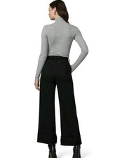 DAILYLOOK Democracy "Ab" Solution Skyrise Splicing Black Wide-Leg Jeans Size/6