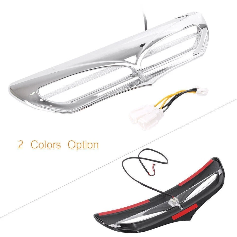 Chorme LED Fairing Insert Vent Trim For Harley Electra Street Tri Glide 2014 -16 - Image 4 of 4
