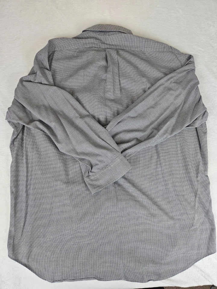 Camisa de vestir Ralph Lauren para hombre 17,5x34/35 Yarmouth 100 % algodón gris geométrico Foto 4 de 4