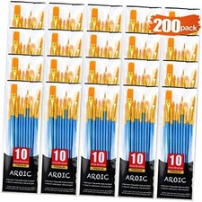 Juego de pinceles de pintura acr lica, 20 paquetes/200 unidades , 200pcs Azul