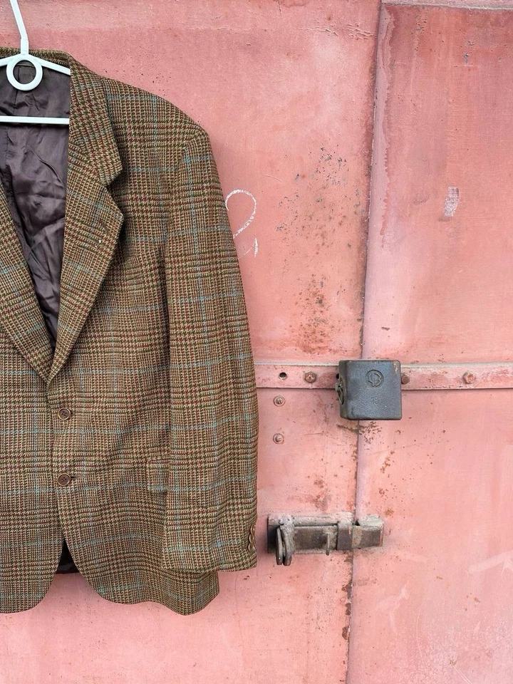Domenico De Giudici Blazer Loro Piana Wool Cashmere Plaid Made in Italy EU 50R - Image 2 of 4