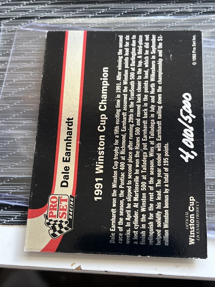 Holograma Dale Earnhardt Sr Proset 1992 muy raro 4010/5000 Foto 2 de 3