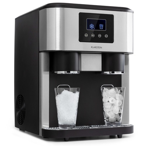 Klarstein IceAge 3-in-1 Ice Maker Crushed Ice Water Dispenser 15kg/24h 1.8L