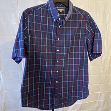 George Men's Short Sleeve Button Down Shirt-XL 46-48 Multicolor