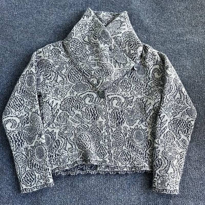 Marni Sweater Womens Medium Gray Wool Blend Button Front Shawl Collar Italy