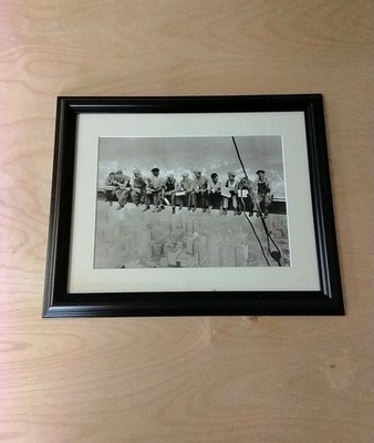 Vintage Lunch Atop A Skyscraper 1932 Framed Art Print 13x16 Wall Decor B&W