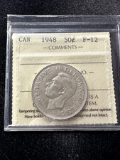 1948 ICCS Graded Canadian Silver ¢50 Cent,**F-12** Cert# XXS 039