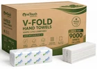 9000 Paper Hand Towels V fold 2 Ply White Pure Tissues InterFold Premium Quality