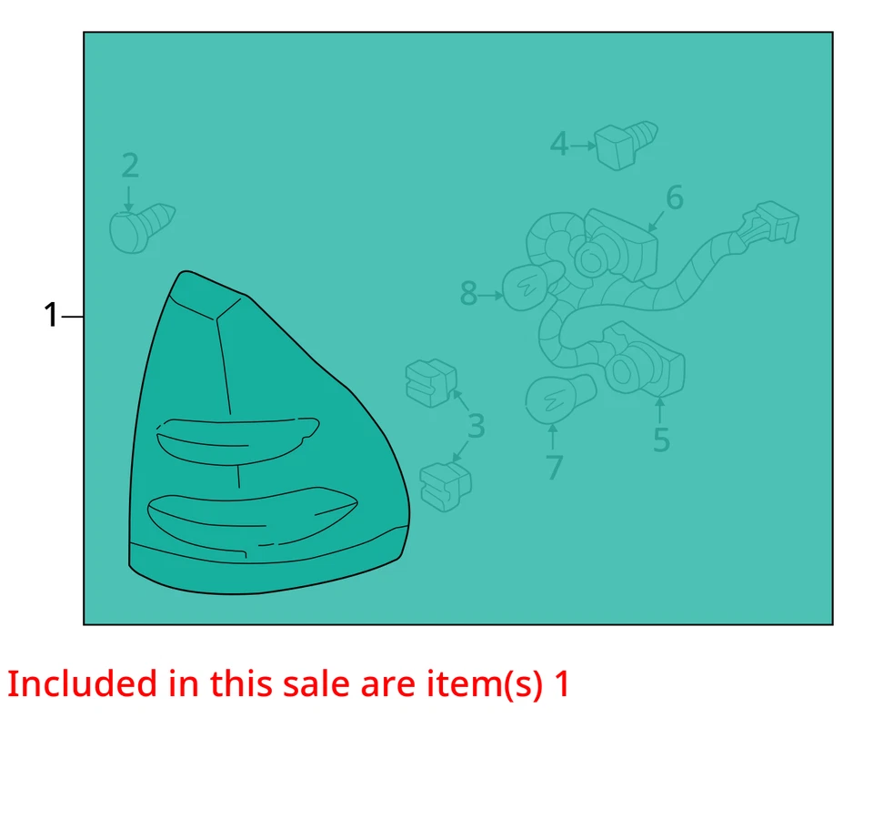 FITS 2001-2005 PONTIAC AZTEK LAMP ASM TAIL RH 10325502 - NEW OEM 10325502 - Image 2 of 3