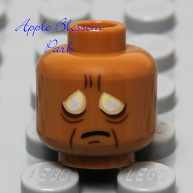 NEW Lego Movie VITRUVIUS MINIFIG HEAD - White Eyes Medium Dark Flesh 70810 70809