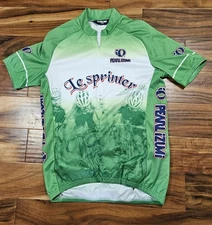Men’s Pearl Izumi LE SPRINTER Short Sleeve Cycling Jersey Zipper Pocket ZIP Sz L