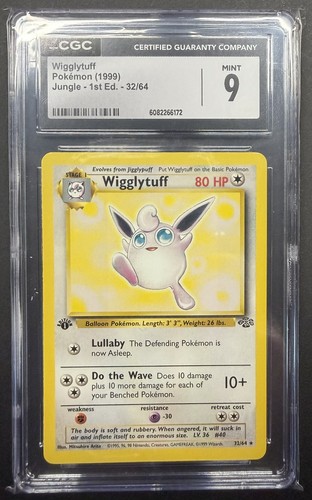Wigglytuff (1st Edition) graded CGC 9 for sale on eBay