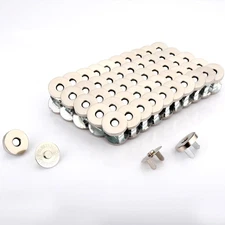 100 Sets Tone Magnetic Buttons Snap Clasps for Handbag Purses, DIY Accessorie...
