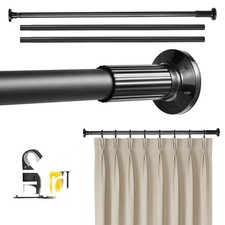 1-2 S&auml;tze Gardinenstange ohne Bohren 80-420 cm Duschvorhangstange Teleskopstange